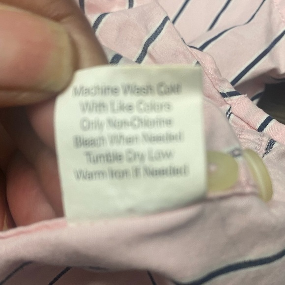 Hollister Men California Pink Stripe Size Small Button Down Shirt Long Sleeves - Picture 6 of 8